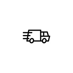 Thin line icon Truck . Delivery Truck symbol vector sign isolated on white background. Simple logo vector illustration for graphic and web design, editable stroke . 48x48 pixel perfect
