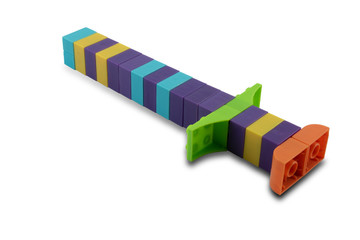 Toy colorful plastic blocks