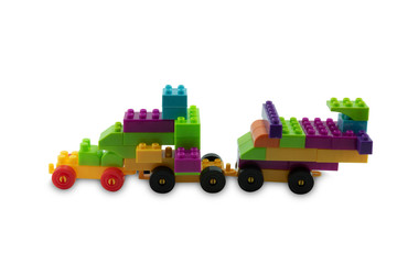 Toy colorful plastic blocks