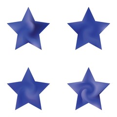 Set of pentagram chromatic backgrounds.