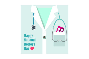 Happy doctor day, happy national doctor day, vector file.