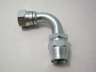 Steel fittings elbow. Steel 90 degree elbow on white background.hydraulic fitting