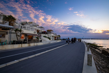 Umikaji Terrace Senagajima, Okinawa, Japan : 2019 January 12. Nice relaxing location with lots of food options. A great spot for sunset, and aircrafts viewing as there&rsquo;s a military air base there.