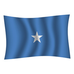 Somalia flag background with cloth texture. Somalia Flag vector illustration eps10. - Vector