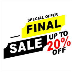 Sale of special offers. Discount with the price is 20%.