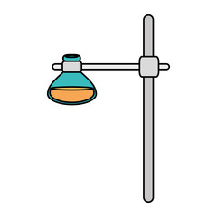 tube test in burner base isolated icon vector illustration design