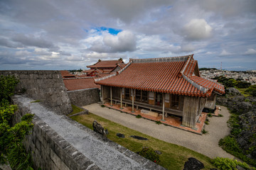 Shuri Castle, Okinawa, Japan - March 23, 2018 : First period of high season for this wonderful island in Japan. There are many peoples coming to visit one of the best castle in the country.