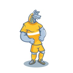 Anubis cartoon mascot design illustration