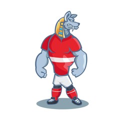 Anubis cartoon mascot design illustration