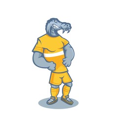 Crocodile cartoon mascot design illustration