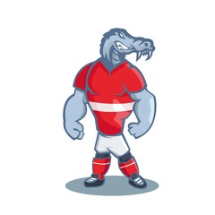 Crocodile cartoon mascot design illustration