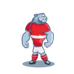 Tiger cartoon mascot design illustration