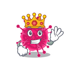 A Wise King of picornaviridae mascot design style