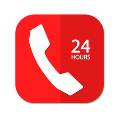 24/7 call center support vector icon
