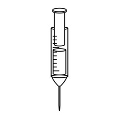injection syringe medical isolated icon vector illustration design