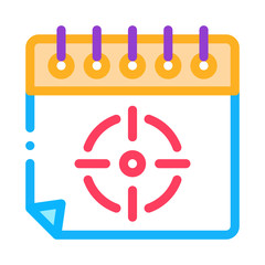 target on sheet icon vector. target on sheet sign. color symbol illustration