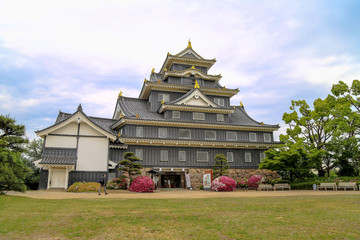 Okayama castle, one of the most famous landmark in Okayama, Japan. 