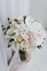 wedding bouquet white rose