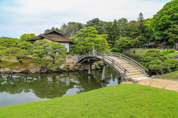 Kenrokuen park, Okayama, Japan : 2015 May 7. One of the three best garden in Japan. The landmark of Okayama city.