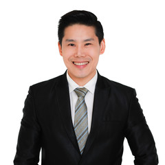 Portrait of young and handsome man.