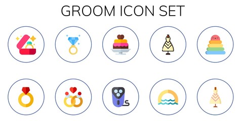 groom icon set