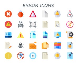 error icon set