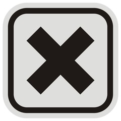 harmful to health, chemical designation, black icon at gray and black frame