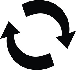 Arrow Recycling vector icon isolated flat