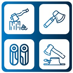 Set of lumberjack icons