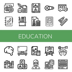 education icon set