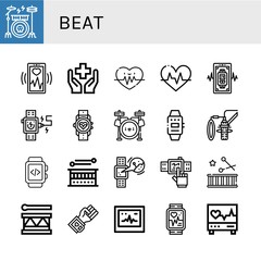Set of beat icons