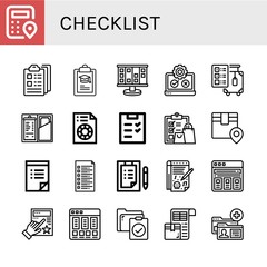 Set of checklist icons