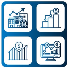 sales simple icons set