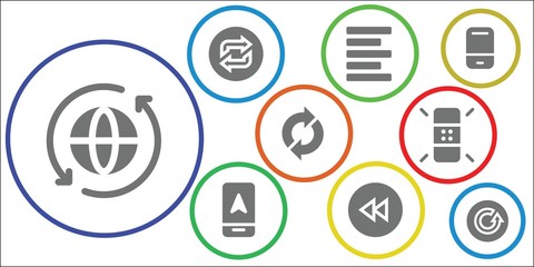 Modern Simple Set of undo Vector filled Icons