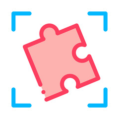 puzzle element icon vector. puzzle element sign. color symbol illustration