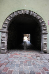 old stone arch in tallinn old town