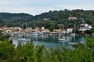 Fototapeta na wymiar Greece, the island of Paxos - view of the port of Lakka