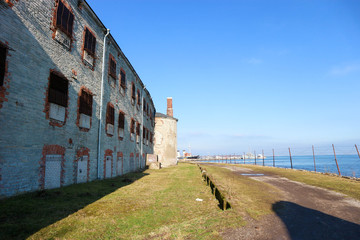 Fototapeta na wymiar Sea Fortress Patarei abandoned former soviet prison in Tallinn Estonia