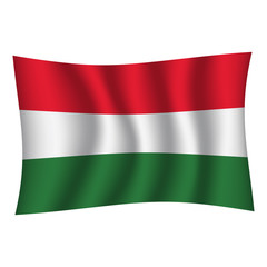 Hungary flag background with cloth texture. Hungary Flag vector illustration eps10. - Vector