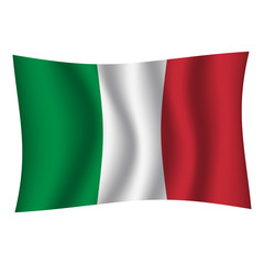 Italy flag background with cloth texture. Italy Flag vector illustration eps10. - Vector