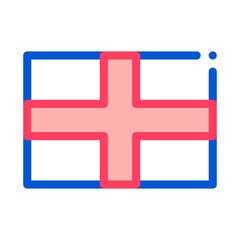 Obraz premium flag of the great britain icon vector. flag of the great britain sign. color symbol illustration