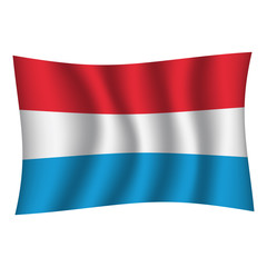 Luxembourg flag background with cloth texture. Luxembourg Flag vector illustration eps10. - Vector