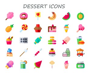 dessert icon set