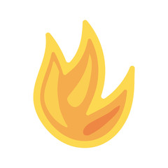 fire flame on white background