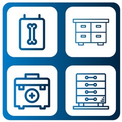 Fototapeta premium chest icon set