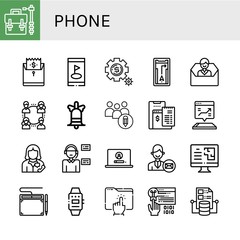 Set of phone icons