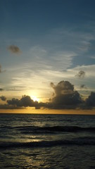 sunset over sea
