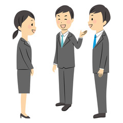 illustration of buisness manner in office