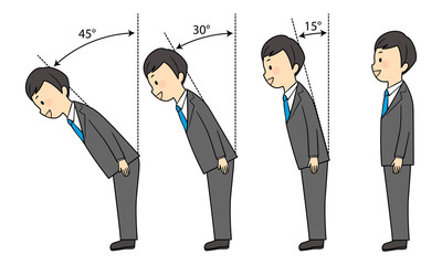 illustration of buisness manner in office