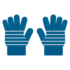 ボーダー柄の手袋